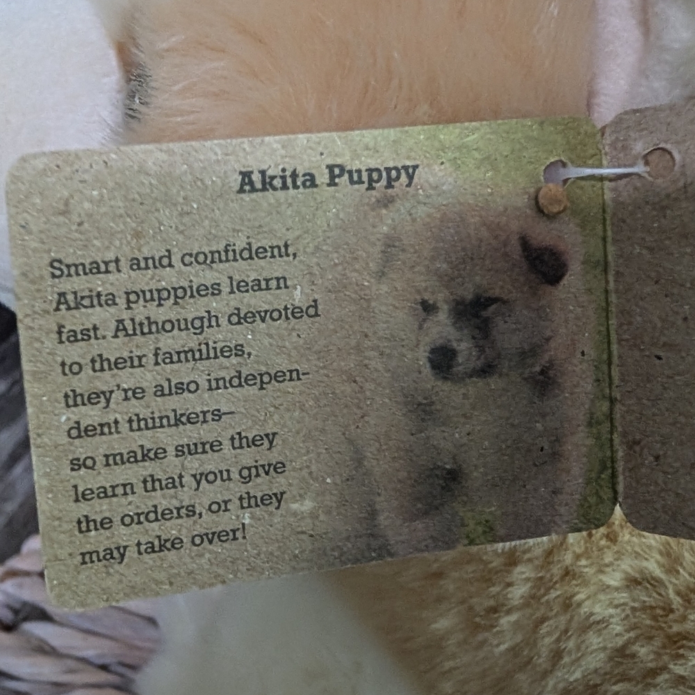 Miyoni Akita Pup ✨NWT✨ Realistic Soft Plush - Picture 8 of 9